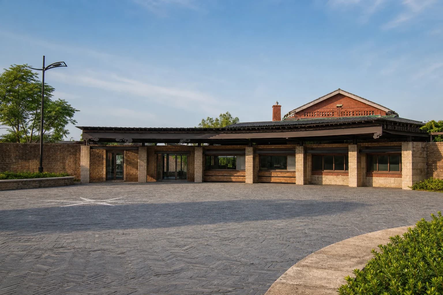Yilan Park voor Traditionele Kunsten (宜蘭傳藝園區): architectuur van de ingang